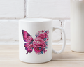 Pink Floral Wing Mug - [farm_afternoons]