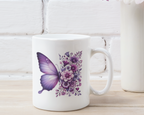 Purple Floral Wing Mug - [farm_afternoons]