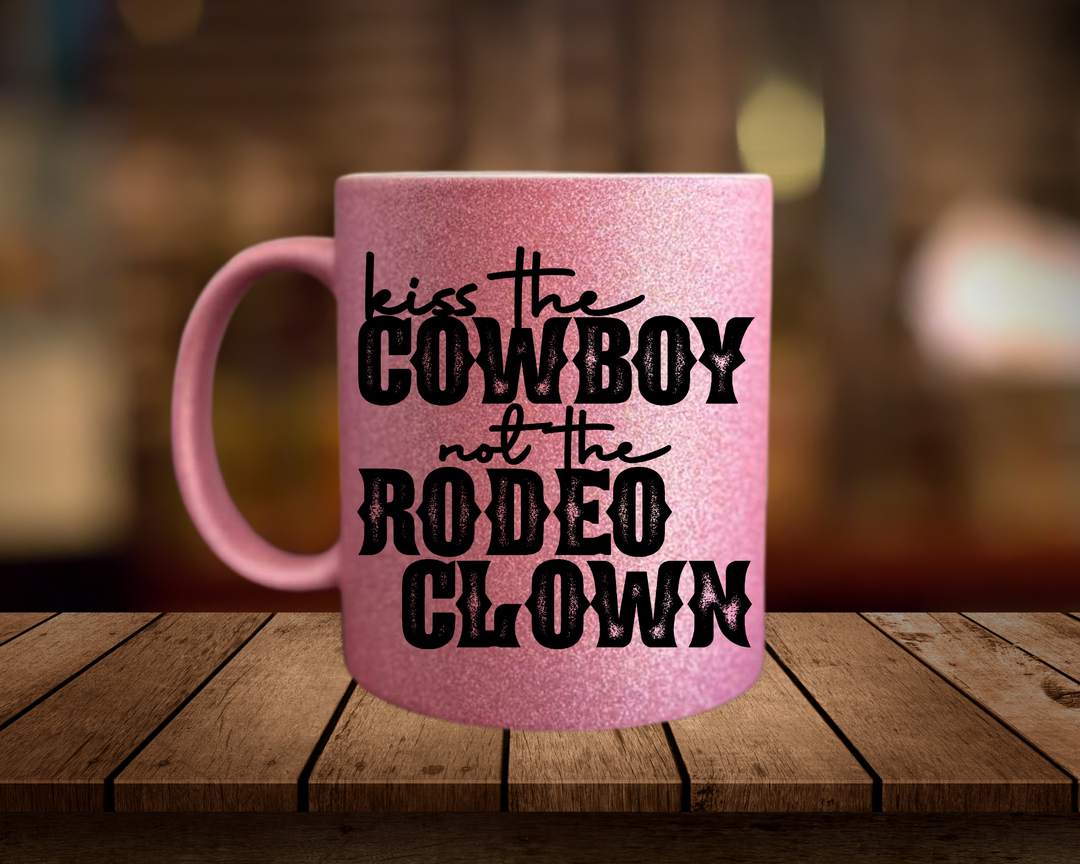 Kiss The Cowboy Glitter Mug - [farm_afternoons]