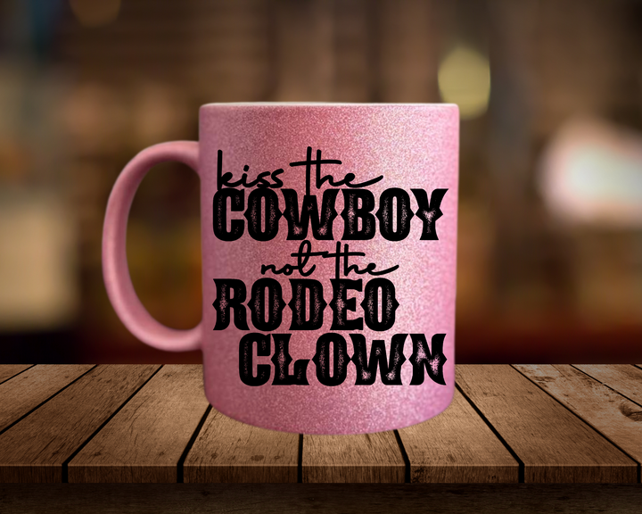 Kiss The Cowboy Glitter Mug - [farm_afternoons]
