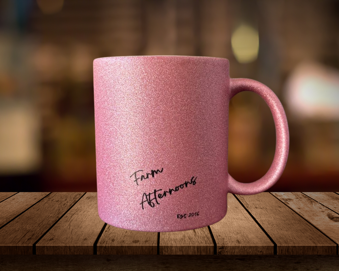 Kiss The Cowboy Glitter Mug - [farm_afternoons]