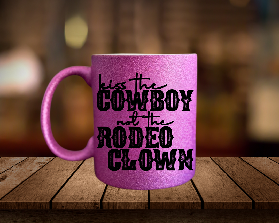 Kiss The Cowboy Glitter Mug - [farm_afternoons]