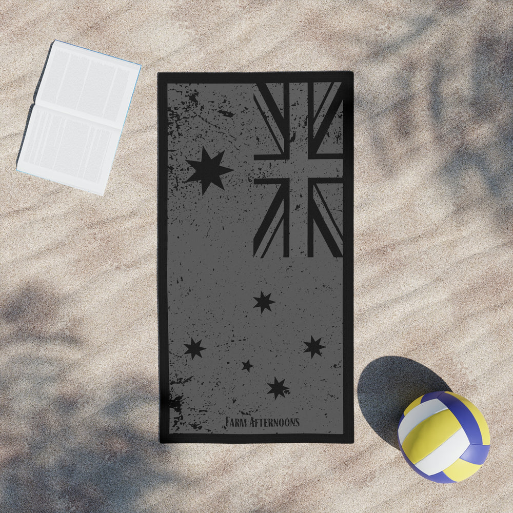Australian Flag Beach Towel - [farm_afternoons]