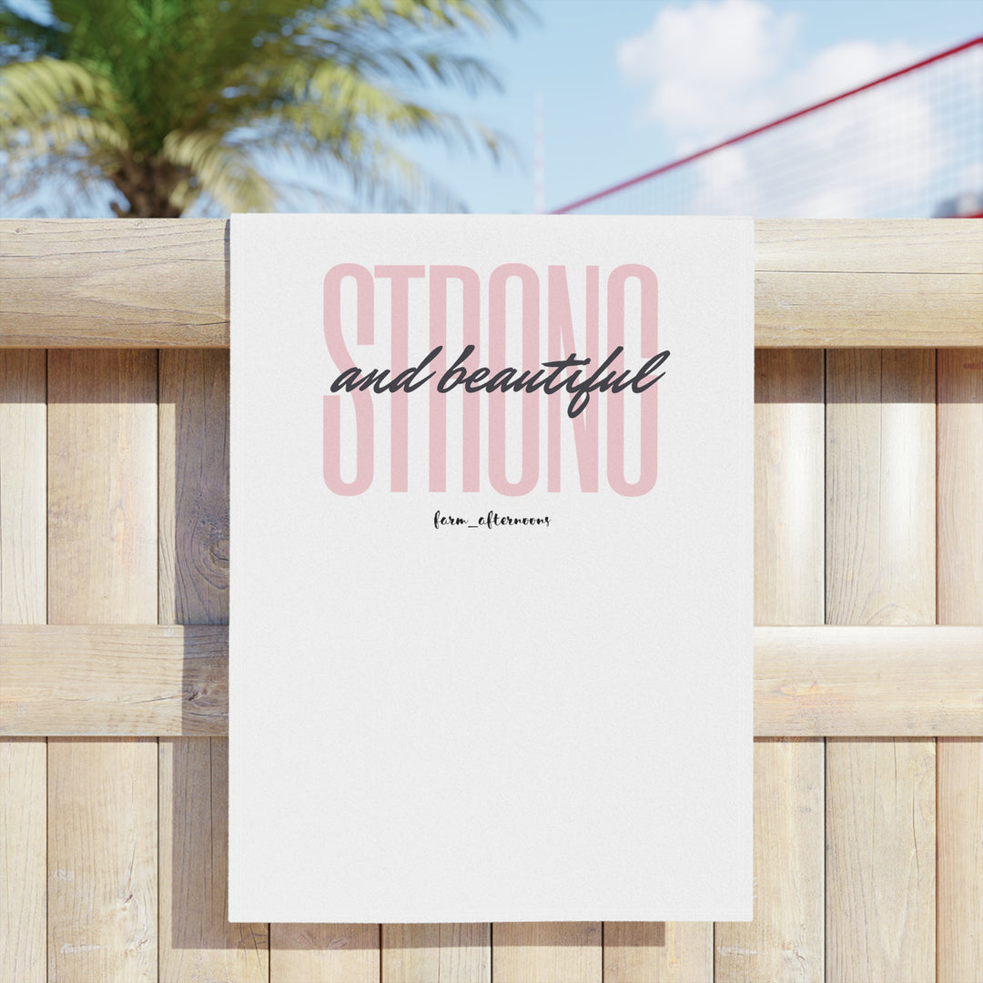 Strong & Beautiful Beach Towel - [farm_afternoons]