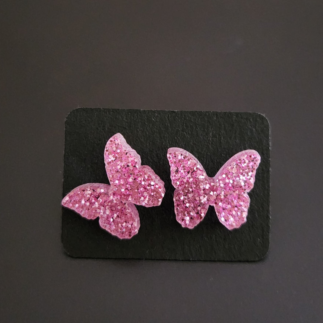 Glitter Butterfly Studs - [farm_afternoons]