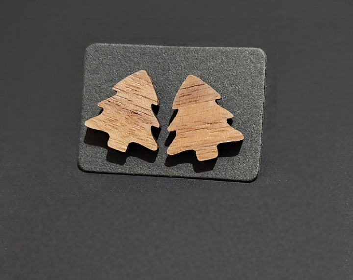 Traditional Christmas Tree Studs - [farm_afternoons]