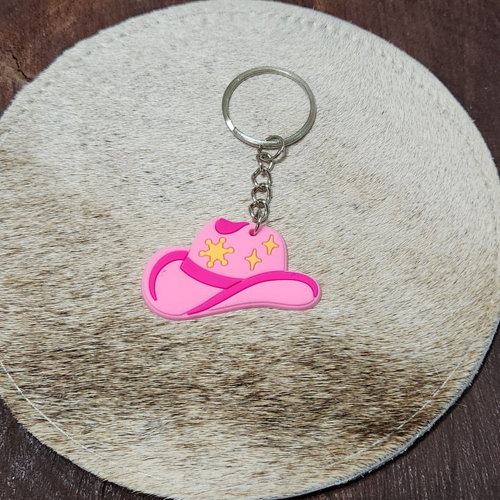 Cowgirl Hat Key Chain - [farm_afternoons]