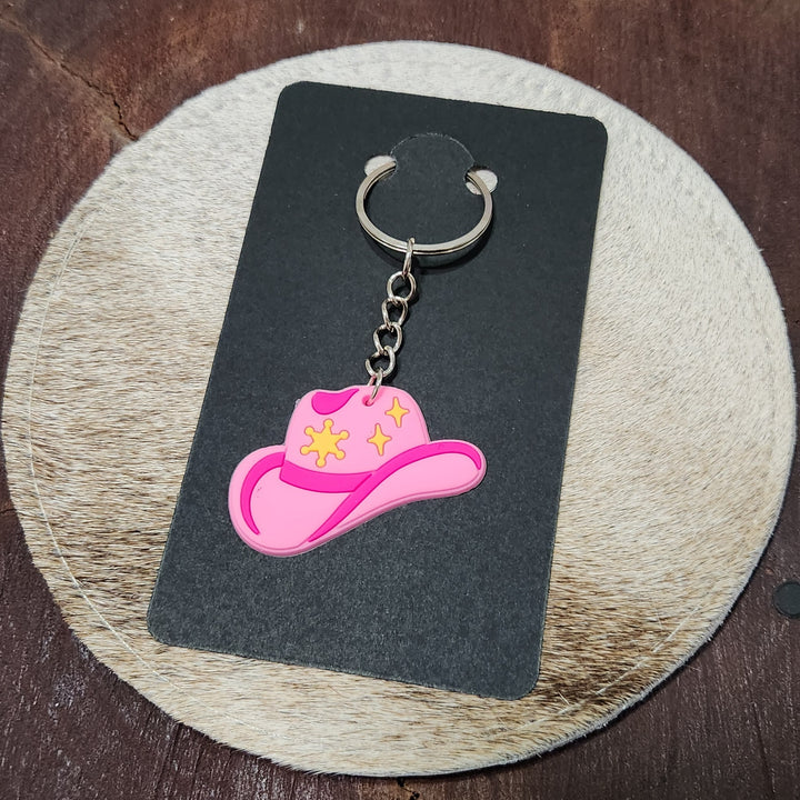 Cowgirl Hat Key Chain - [farm_afternoons]