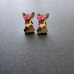 Patterned Bunny Studs - [farm_afternoons]