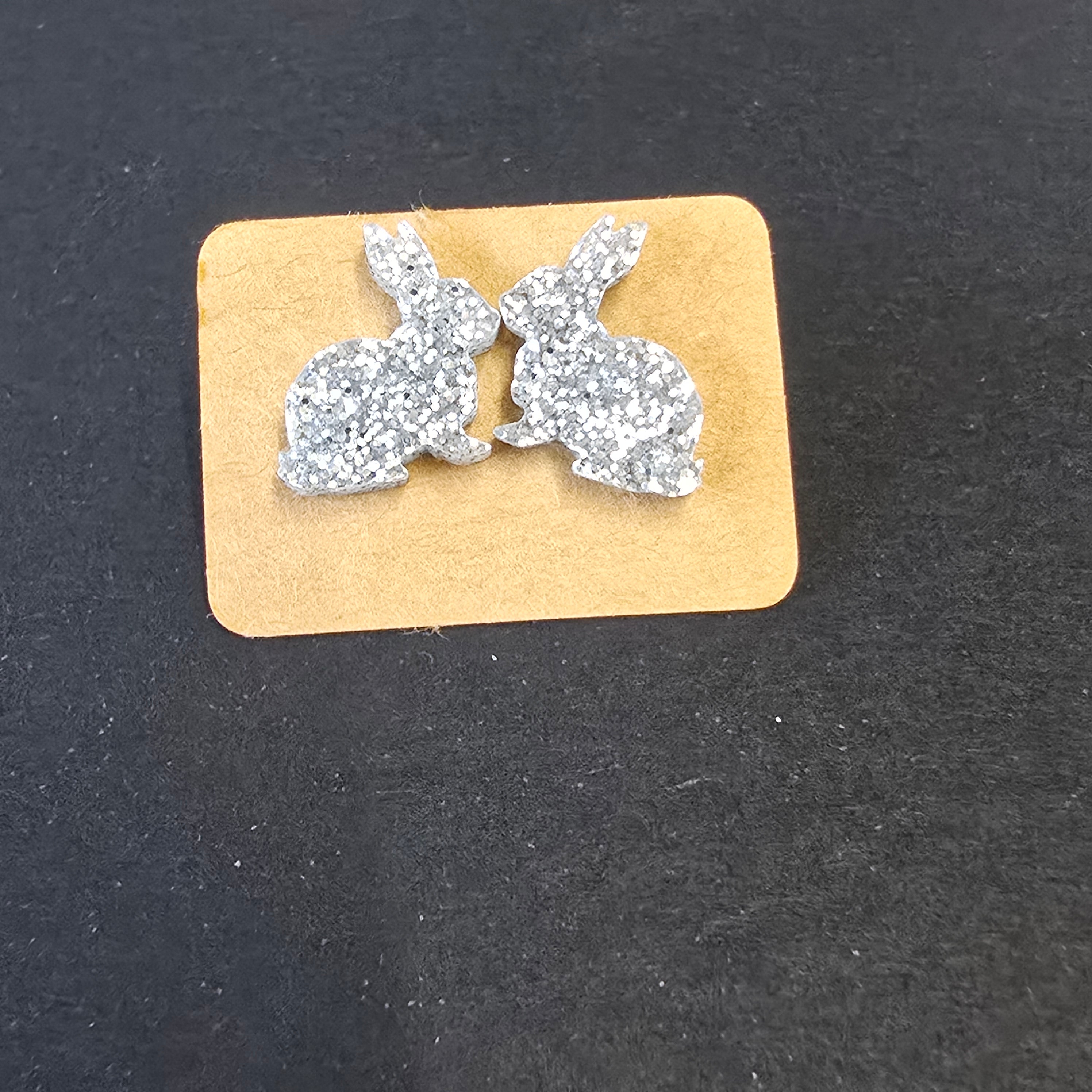 Glitter Bunny Studs - [farm_afternoons]