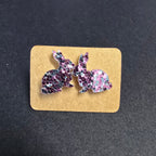 Glitter Bunny Studs - [farm_afternoons]