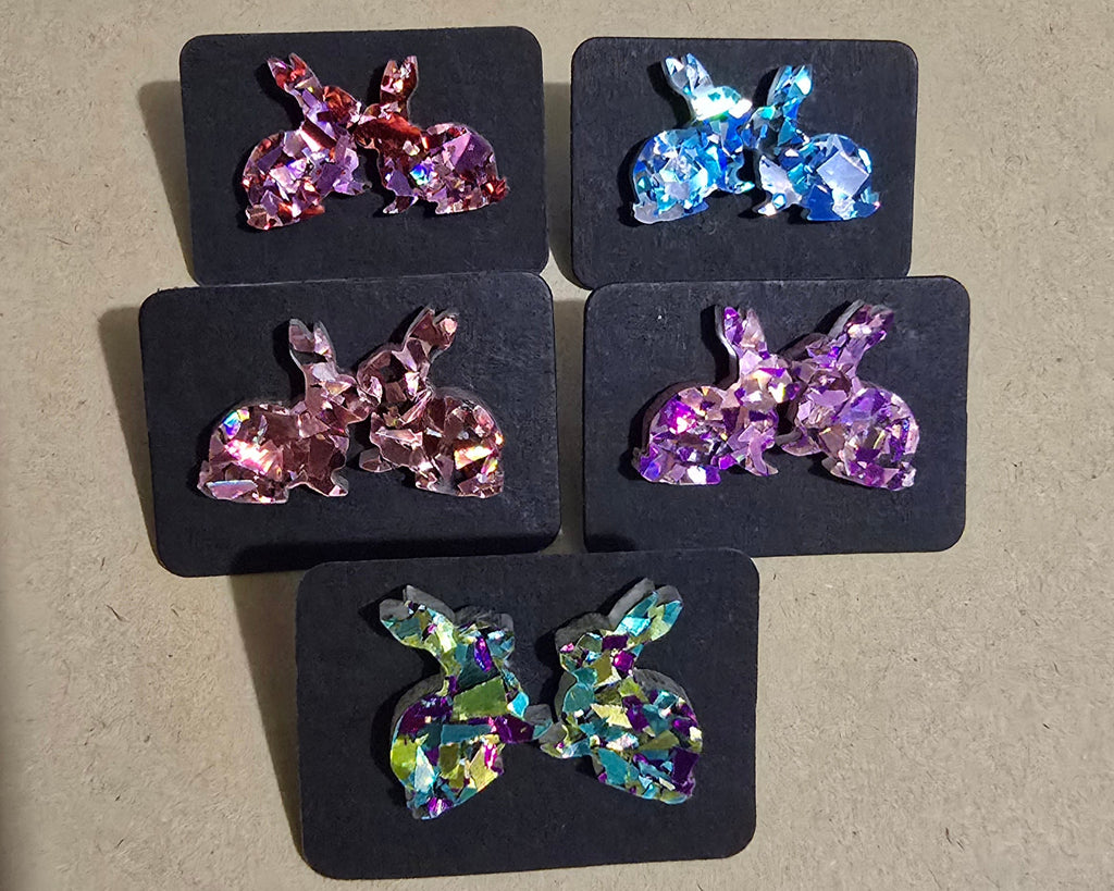 Opal Look Bunny Studs - [farm_afternoons]