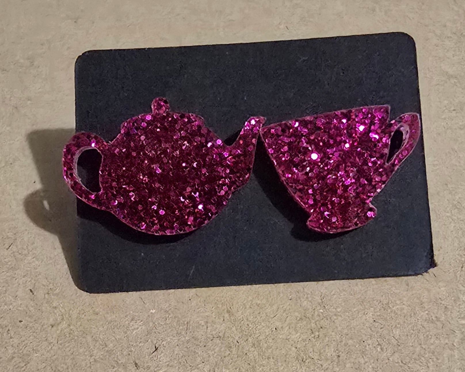 Glitter TeaPot and Cup Studs - [farm_afternoons]