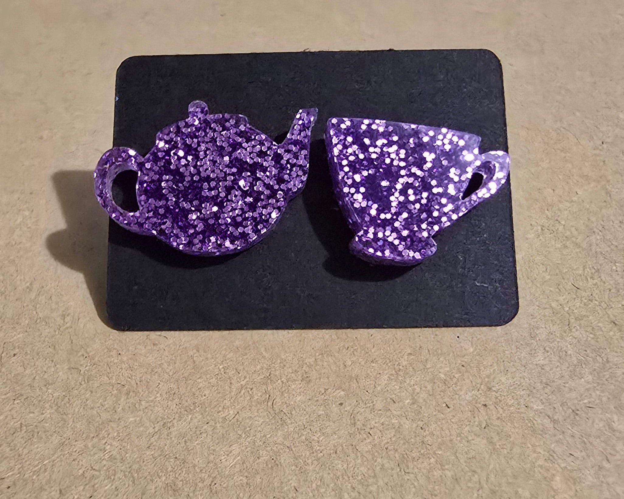 Glitter TeaPot and Cup Studs - [farm_afternoons]