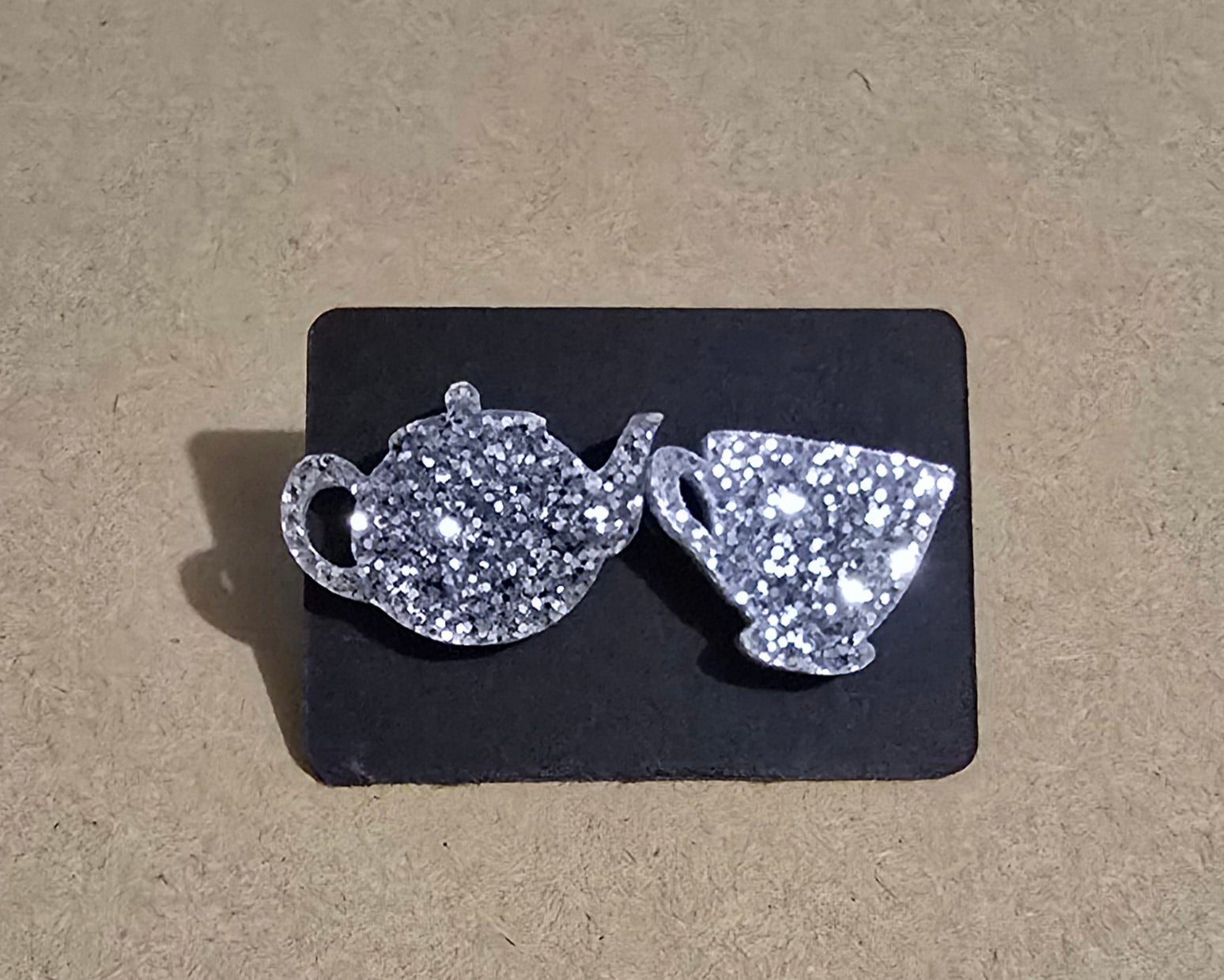 Glitter TeaPot and Cup Studs - [farm_afternoons]