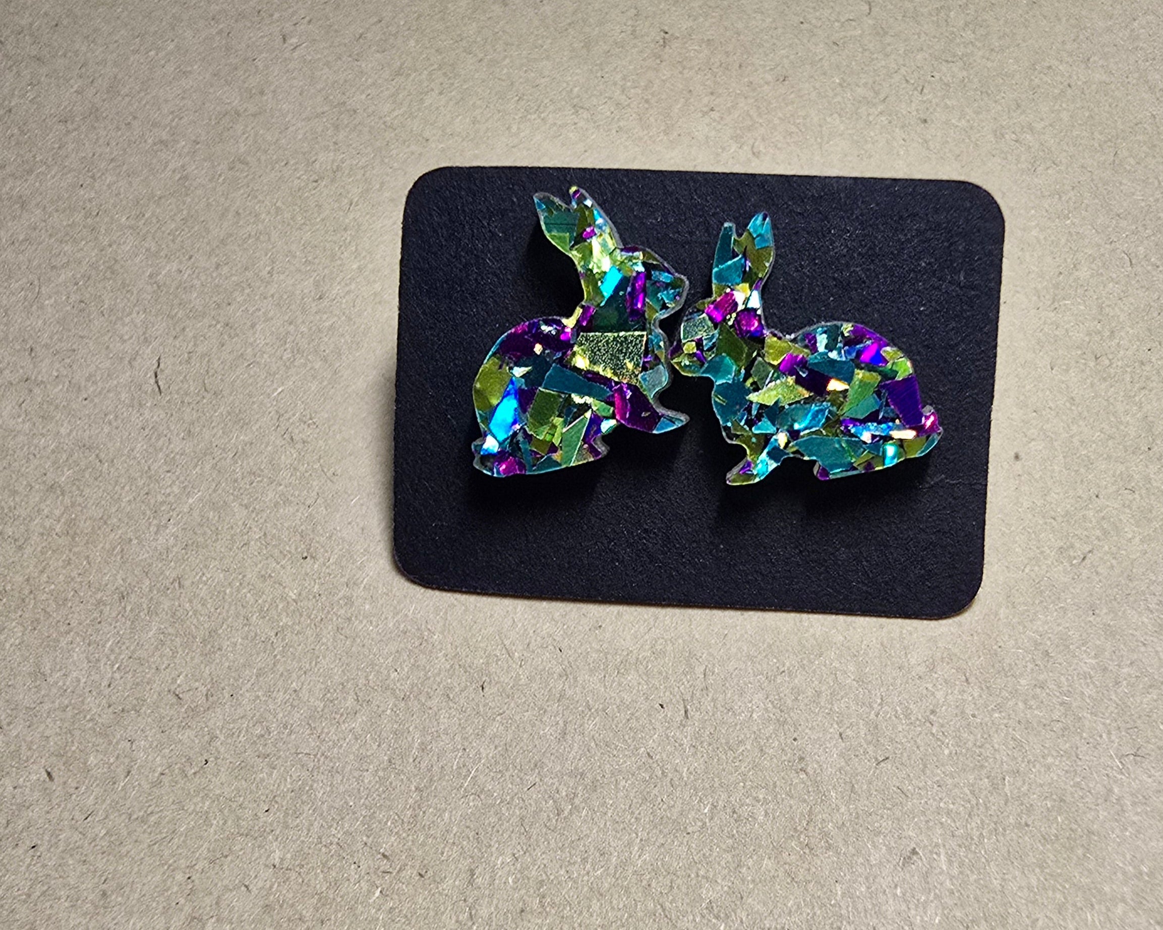 Opal Look Bunny Studs - [farm_afternoons]