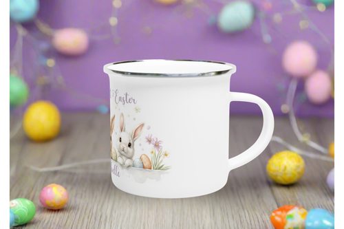 Baby Personalised Enamel Mug - [farm_afternoons]