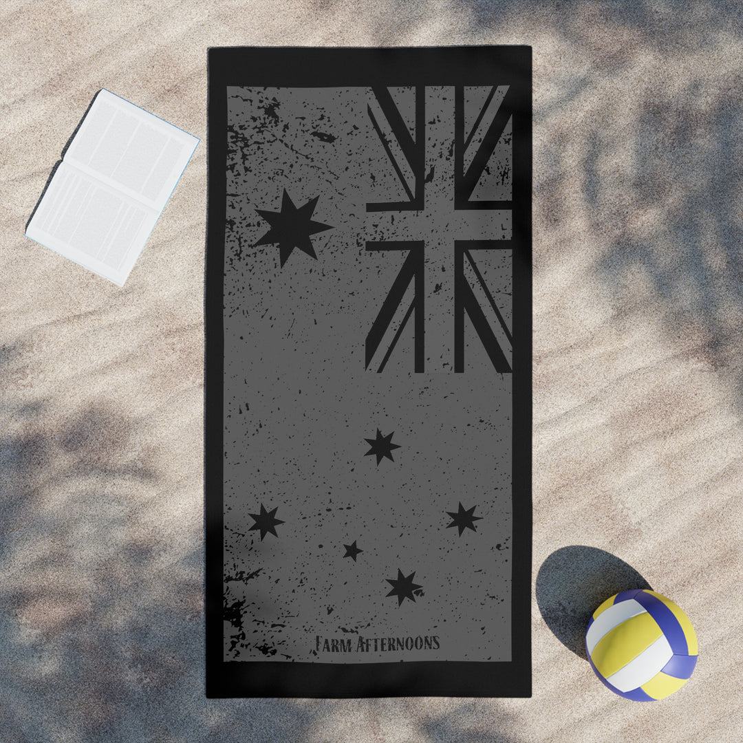Australian Flag Beach Towel - [farm_afternoons]