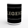 Farm Afternoons Legend Mug with printed design, ceramic material and colorful farm-themed artwork on a white ceramic mug.