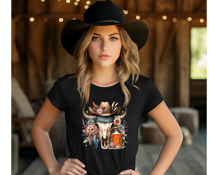 Women's Whiskey and Feathers T-Shirt