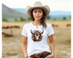 Women's Skulls and Flowers T-Shirt