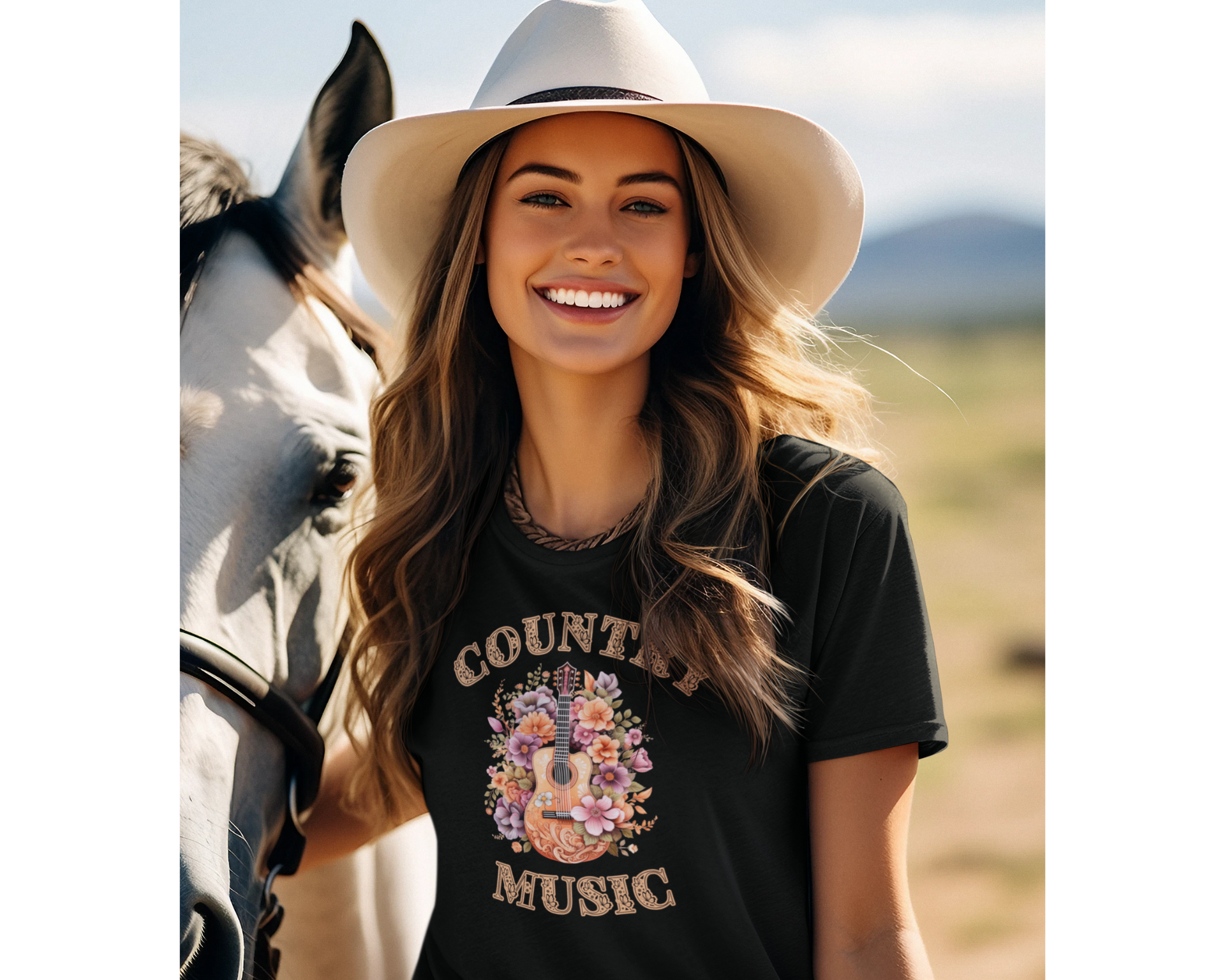 Butterfly Country Music T-shirt - [farm_afternoons]