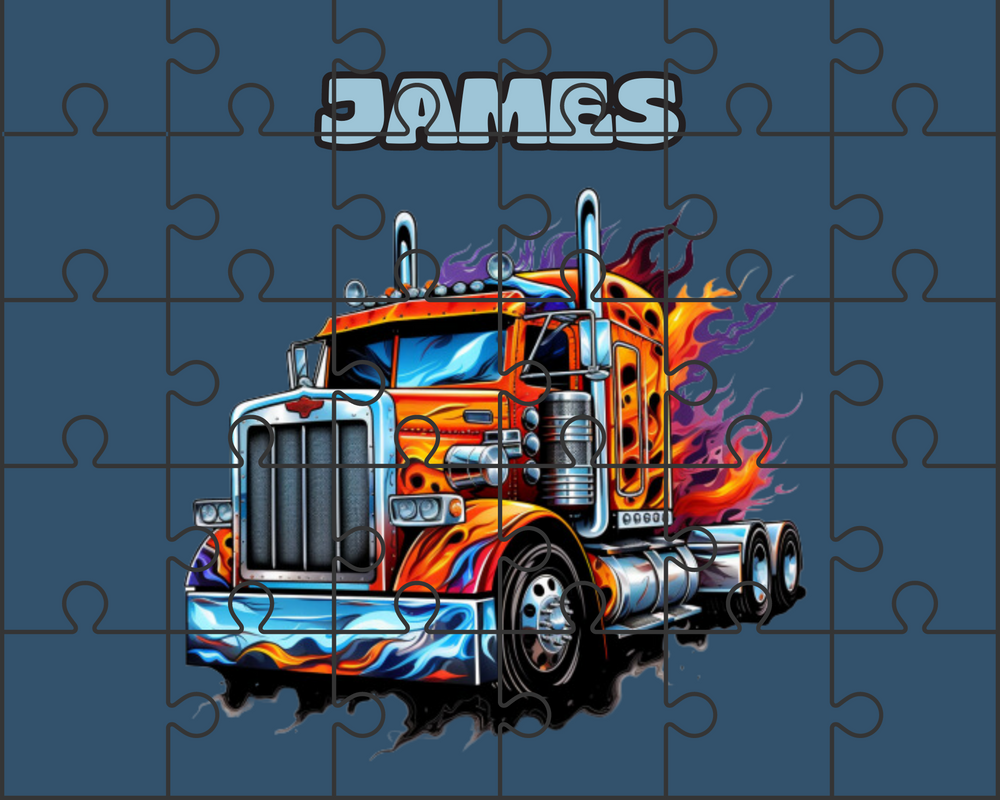 Personalised Truck Puzzle - [farm_afternoons]