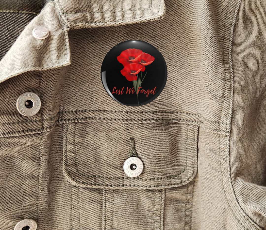 Poppy Button Pins