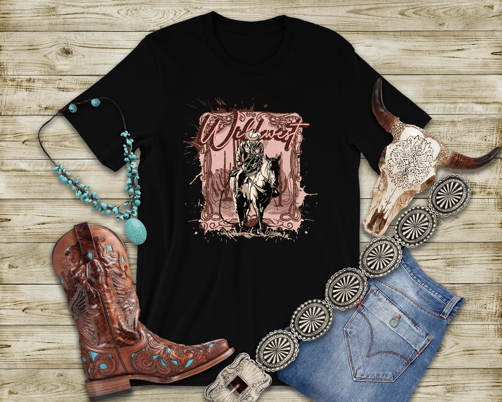 Women's Wild West Tshirt - [farm_afternoons]