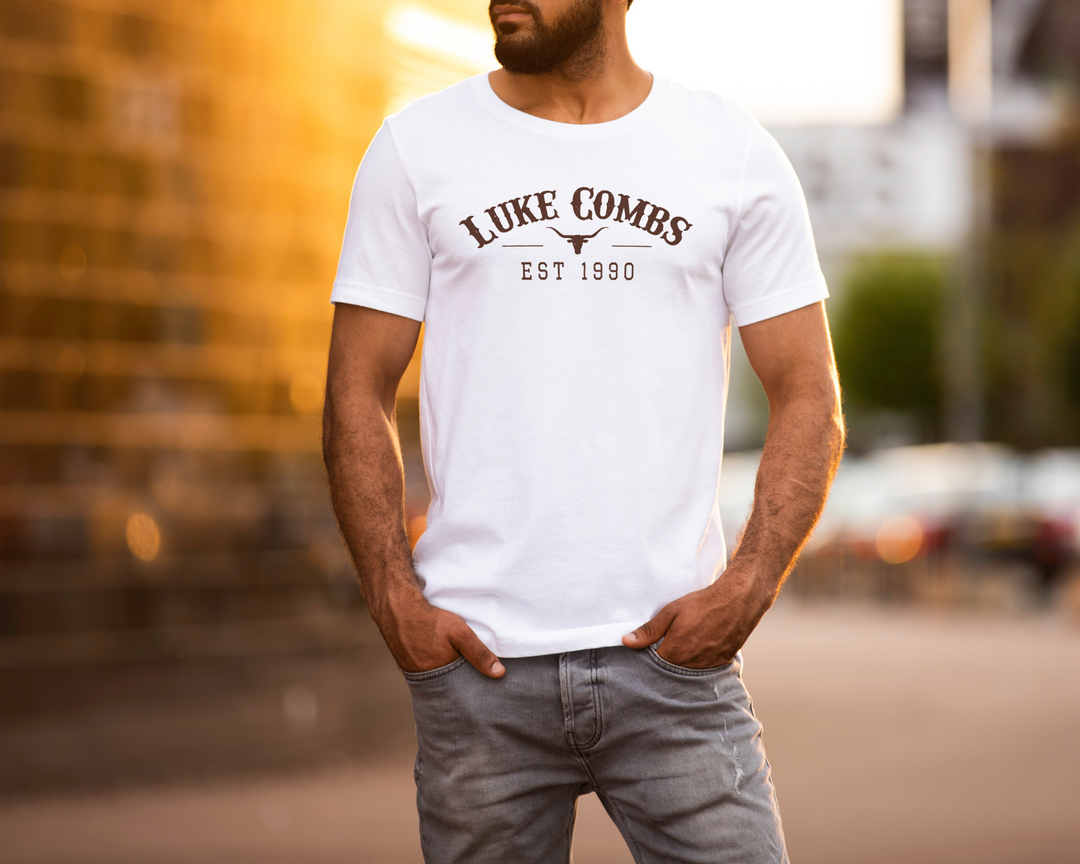 Men's Distressed Combs T-shirt - [farm_afternoons]