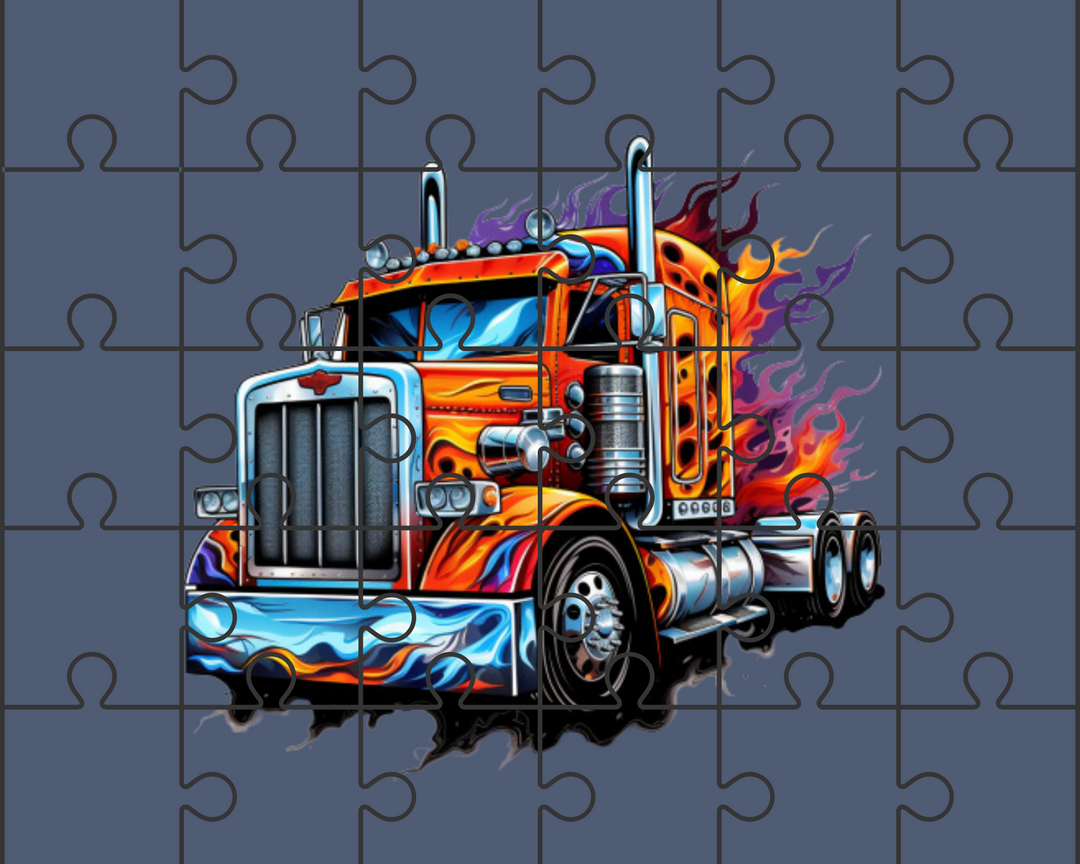 Personalised Truck Puzzle - [farm_afternoons]