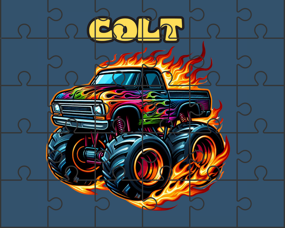 Personalised Monster Truck Puzzle - [farm_afternoons]