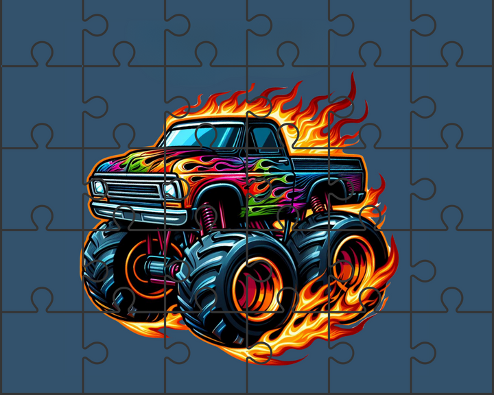 Personalised Monster Truck Puzzle - [farm_afternoons]