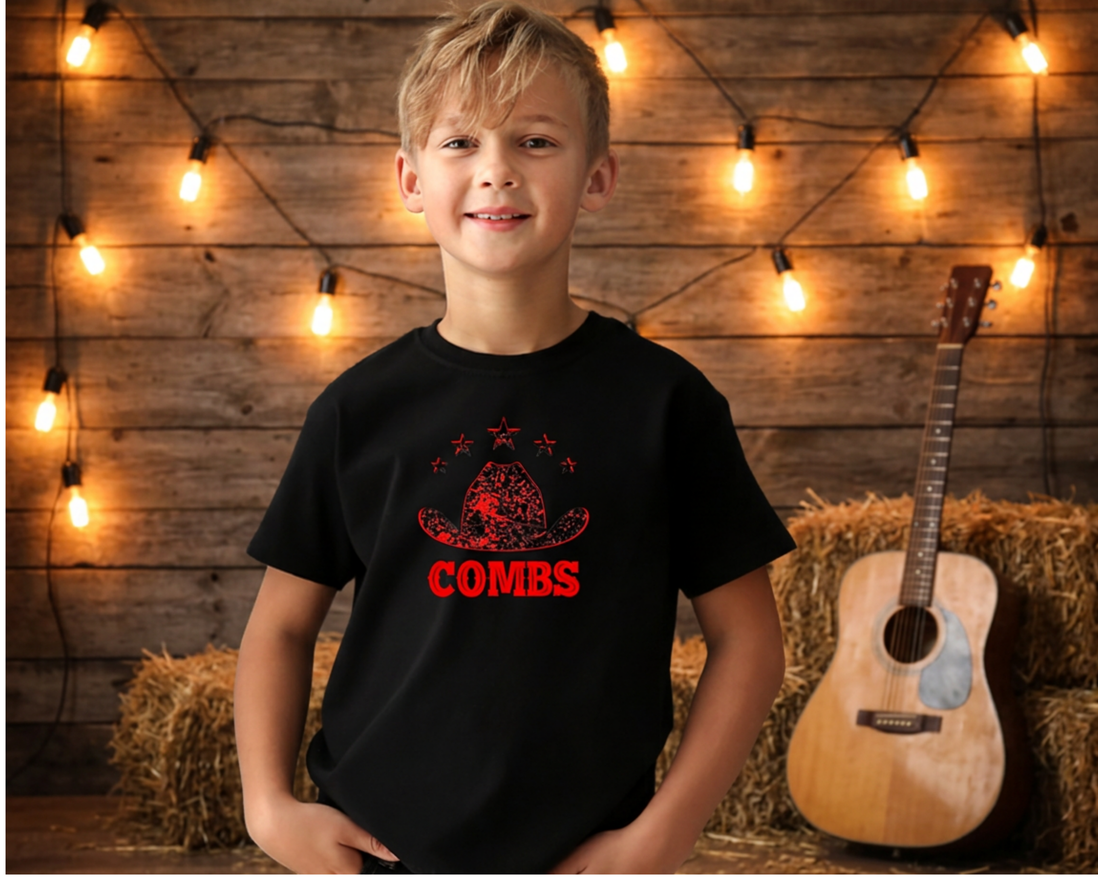 Boys Distressed Combs T-shirt
