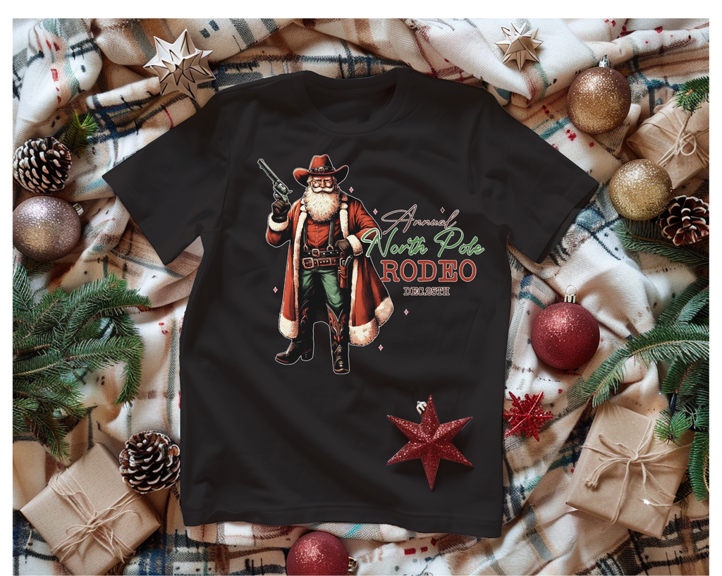 Men's Santa Rodeo T-Shirt - [farm_afternoons]