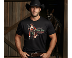 Men's Santa Rodeo T-Shirt - [farm_afternoons]