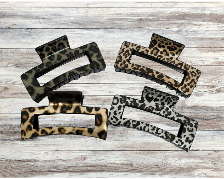 Leopard Print Claw Clips