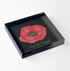 Anzac Day Poppy Acrylic Block - [farm_afternoons]