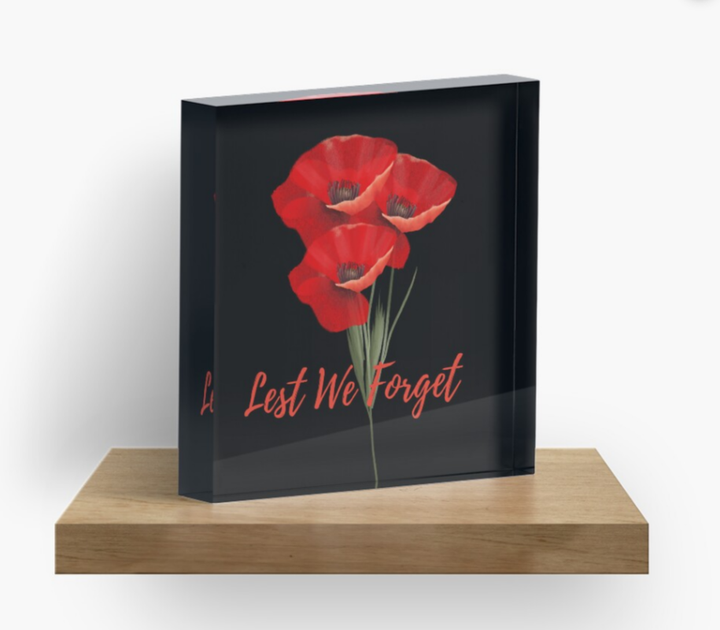 Lest We Forget Acrylic Block