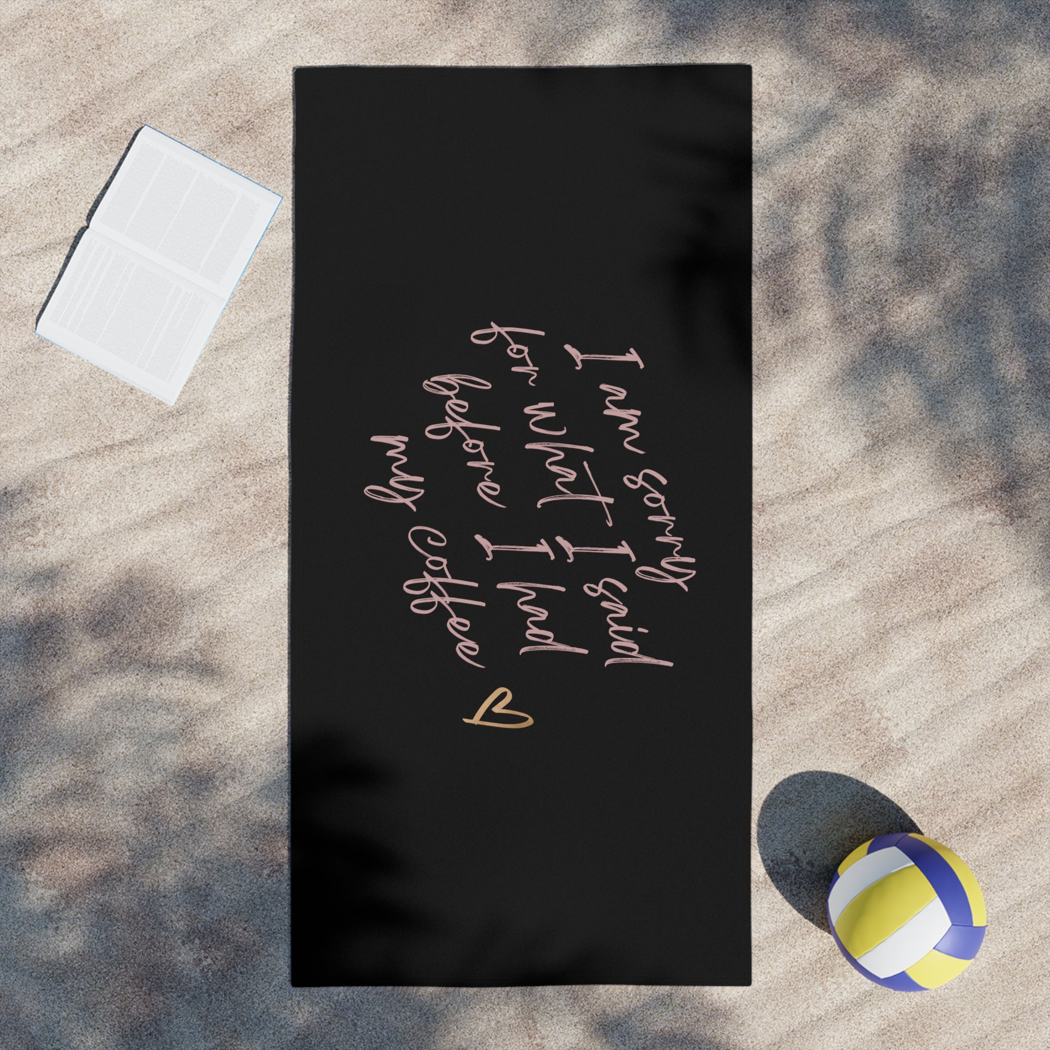 I'm Sorry Beach Towel - [farm_afternoons]