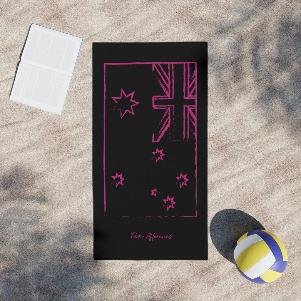 Pink Beach Towel - [farm_afternoons]