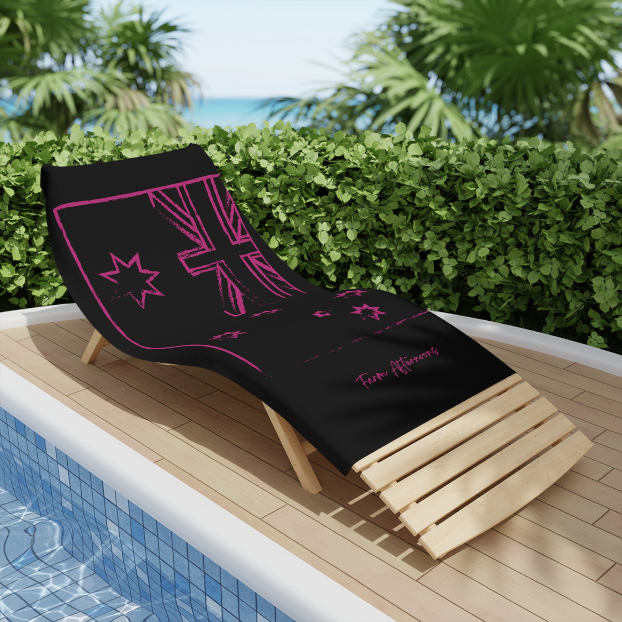 Pink Beach Towel - [farm_afternoons]