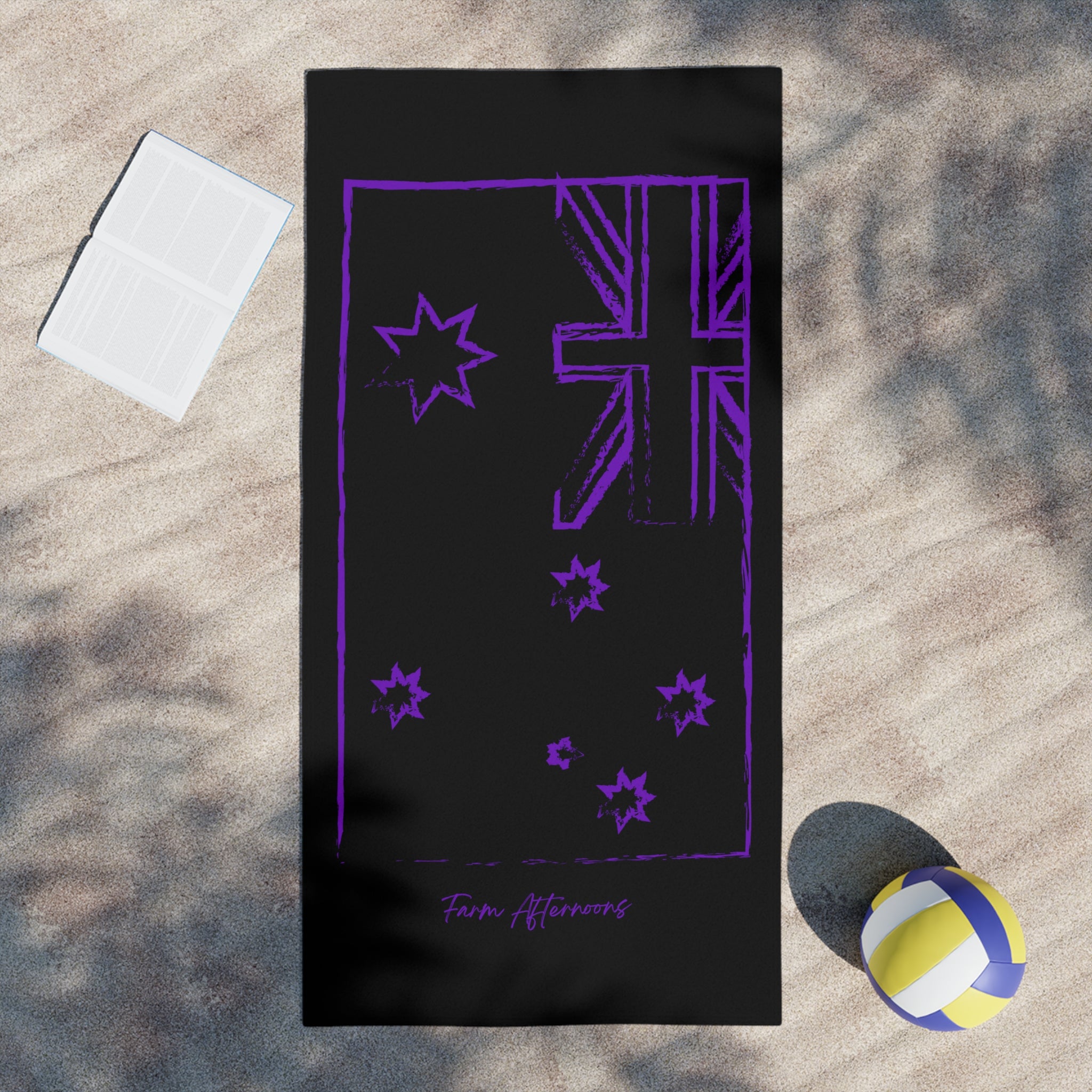 Purple Australia Towel - [farm_afternoons]