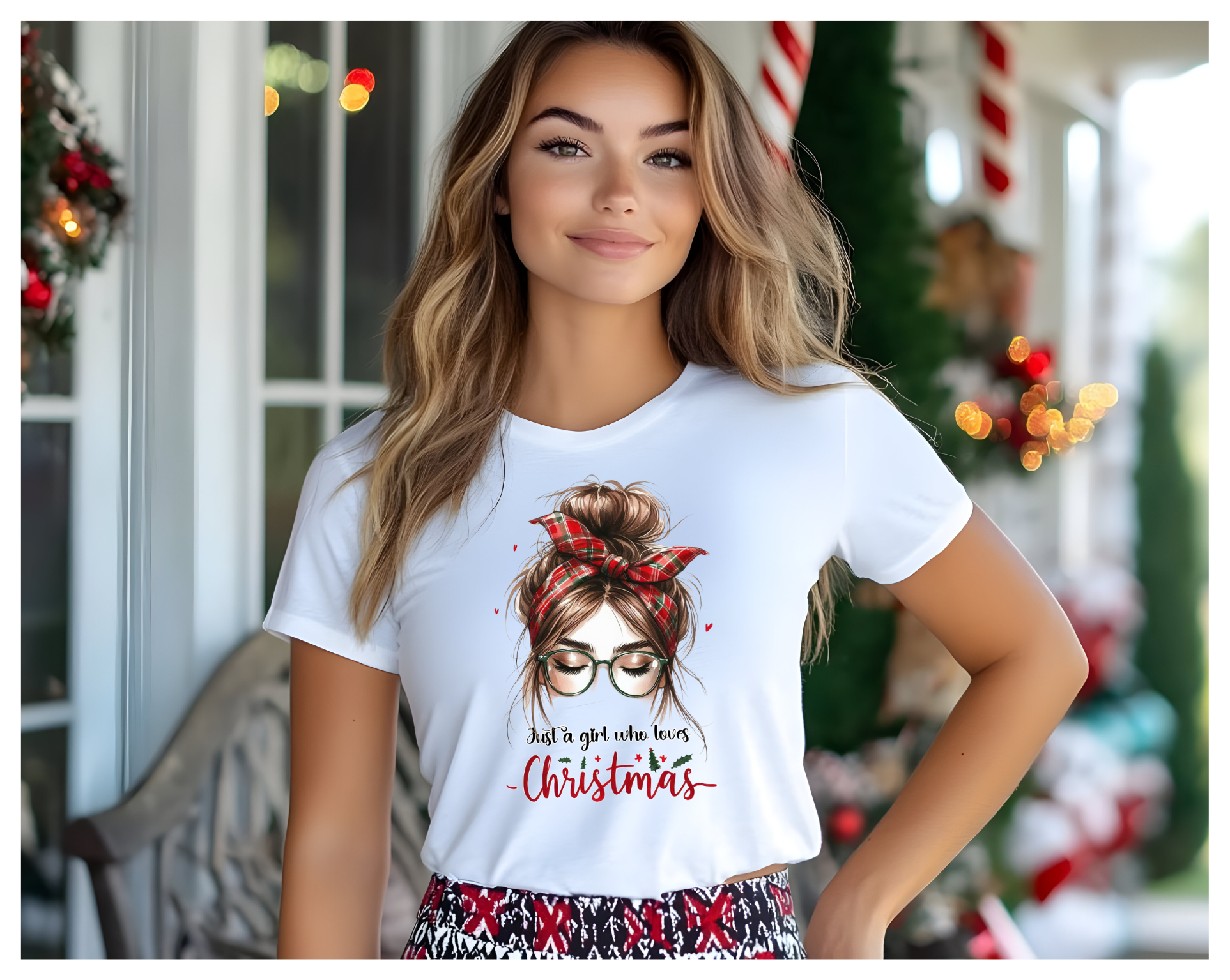 Christmas Just a Girl Tee - [farm_afternoons]