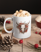 Vintage Xmas Bull Skull Mug - [farm_afternoons]
