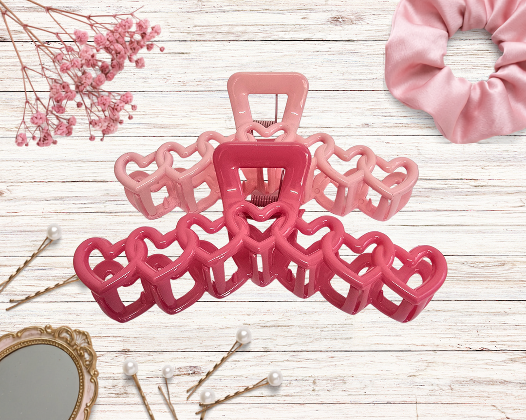 Hearts Claw Clips