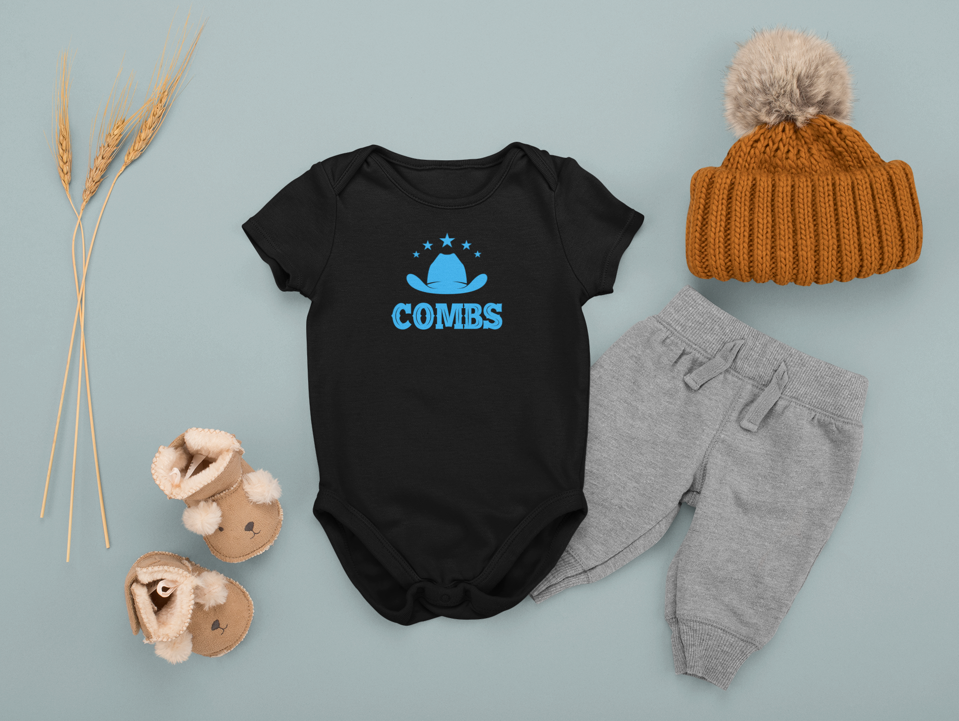 Baby Boy Combs Onesies - [farm_afternoons]