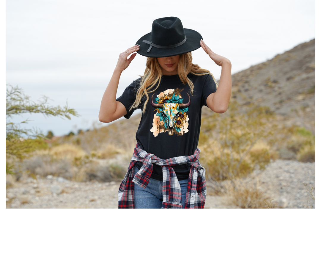 Women's Western BullSkull Tee