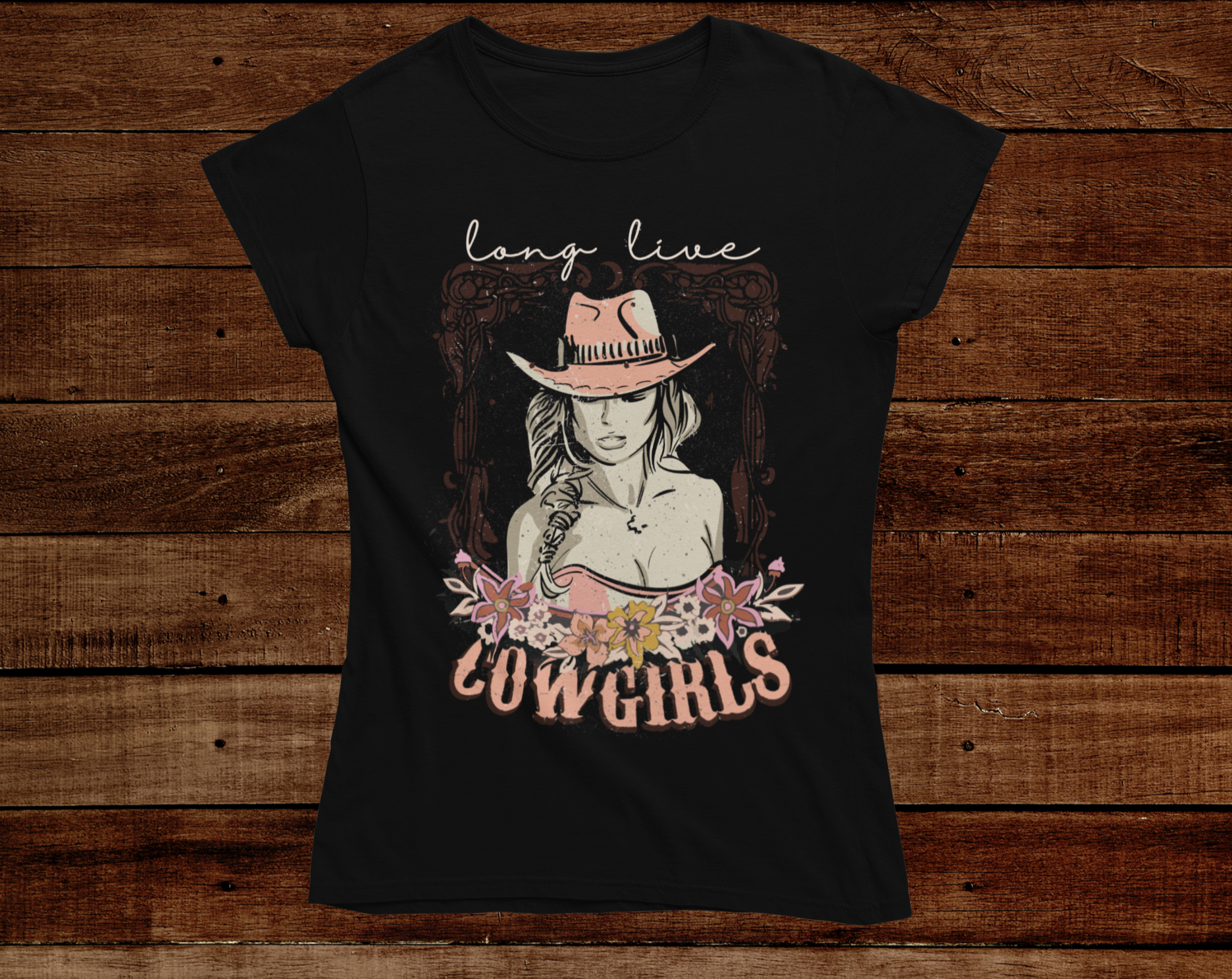 Women's OutLaw Cowgirl TShirt - [farm_afternoons]