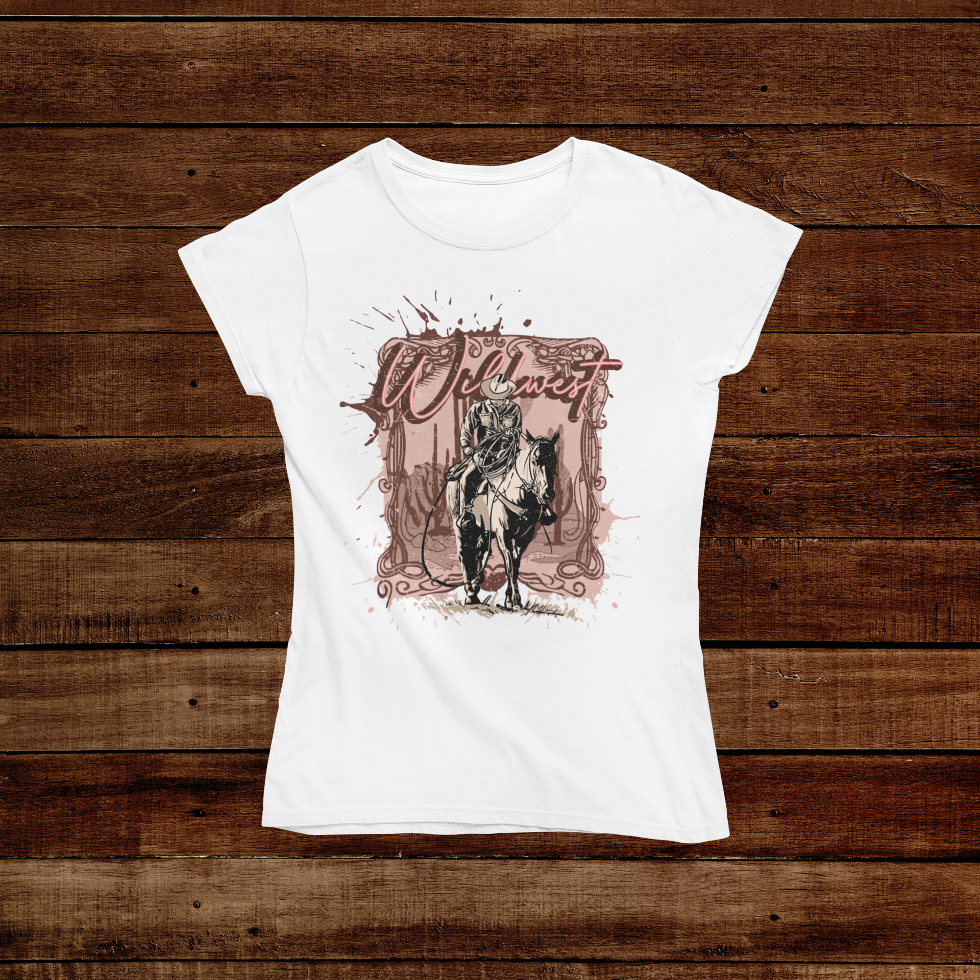 Women's Wild West Tshirt - [farm_afternoons]